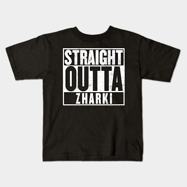 Straight Outta Zharki Kids T-Shirt by mangobanana